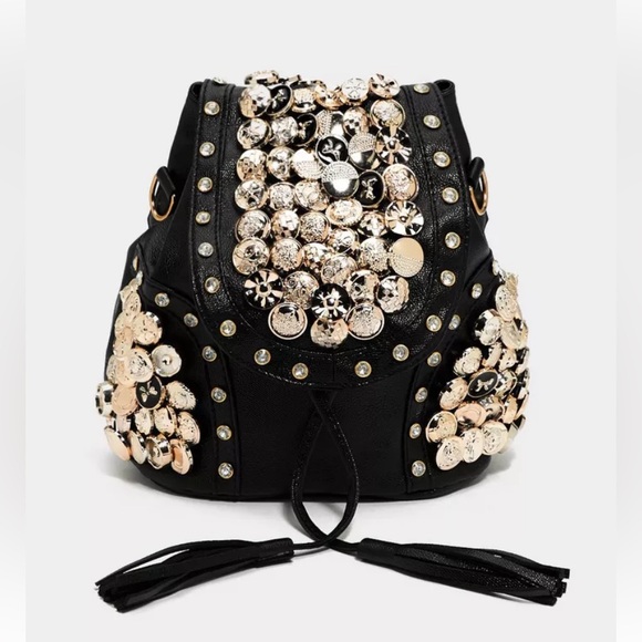 Embellished Tassel Backpack/Crossbody - Picture 2 of 9